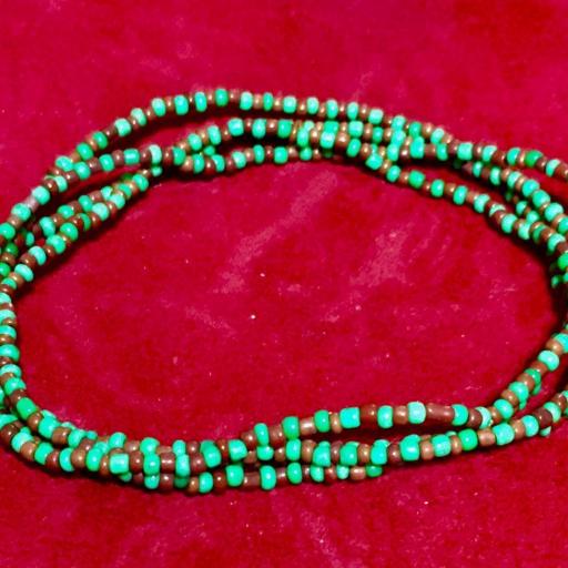 COLLAR ELEKE SANTERIA YORUBA IFA ORULA AFRICANO 50cm 