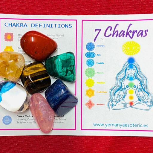 Set Chakras 7 cristales minerales 2.5mm/3mm en caja  [2]