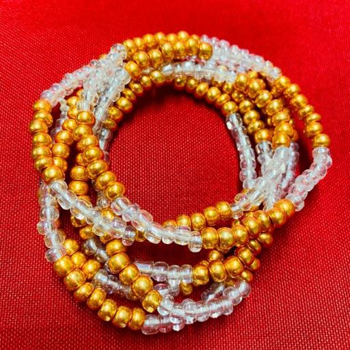 Collar Santeria - Lluvia de Oro - Eleke Ritualizado