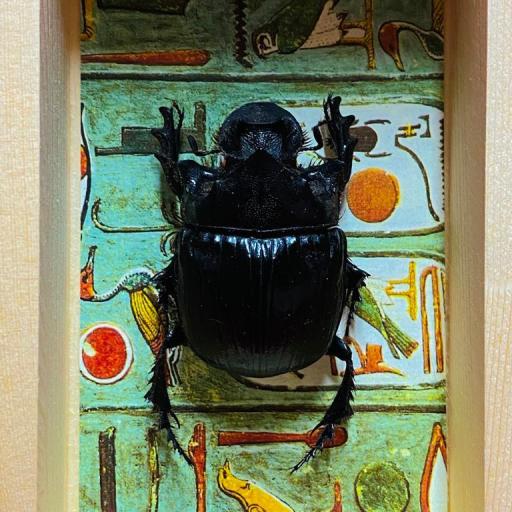 Amuleto Escarabajo Egipcio de protección ( con autentico escarabajo)  [1]
