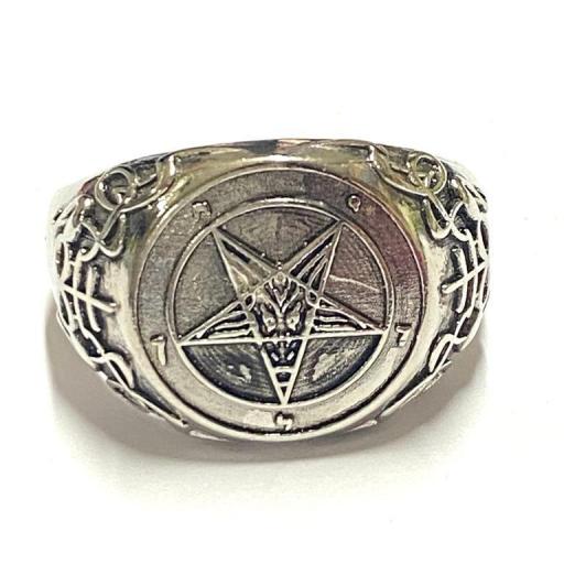 Amuleto Sortija Hombre - Poder Satanico - Ritualizada - Plata de Ley 925