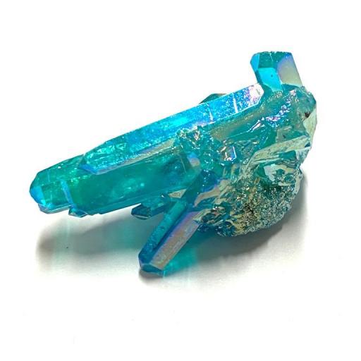 Powerful Blue Aqua Aura Quartz - Awesome Piece! Mineral, Drusa Cuarzo Aura Agua rf 003