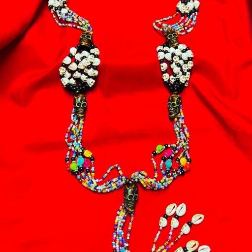  Fantástico Collar de Muerto - Collar de Santo - Collar Mazo de Protección - Ritualizado -  Santería