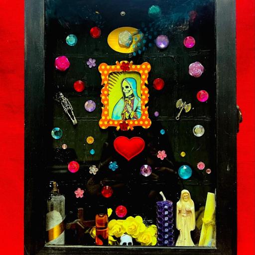  ✞ ✞ ✞ MINI ALTAR SANTA MUERTE  ✞ ✞ ✞   ALTARES DE LA SANTA MUERTE  (MADE IN MEXICO)