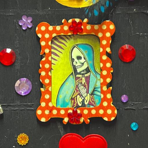  ✞ ✞ ✞ MINI ALTAR SANTA MUERTE  ✞ ✞ ✞   ALTARES DE LA SANTA MUERTE  (MADE IN MEXICO) [5]