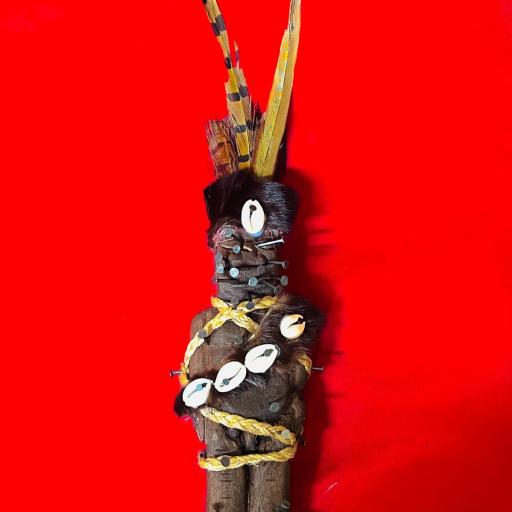  POWER FIGURE Nkisi Nkonde fetiche África Kongo 22 cm Yombe Bakongo Nkisi Nkondi  [0]