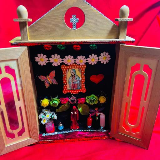  ✞ ✞ ✞ MINI ALTAR SANTA MUERTE  ✞ ✞ ✞   ALTARES DE LA SANTA MUERTE  (MADE IN MEXICO)