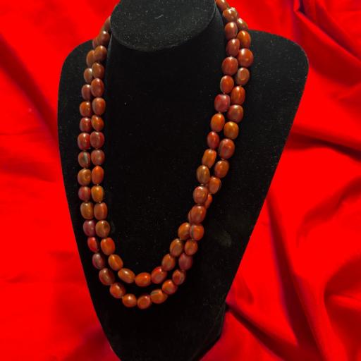 Collar Consagrado Santeria Semillas  - Collar semillas de mate rojo para protección  [1]