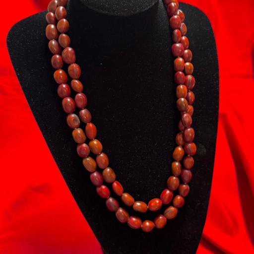 Collar Consagrado Santeria Semillas  - Collar semillas de mate rojo para protección  [0]