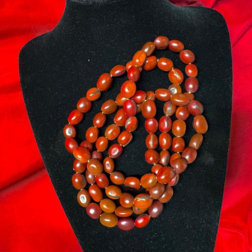 Collar Consagrado Santeria Semillas  - Collar semillas de mate rojo para protección  [2]