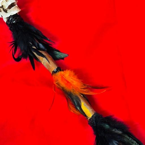 FANTASTICO ! CETRO DE PODER PARA SANTERIA 90 cm aprox.  - BASTÓN DE MUERTO - SANTERIA PALO MAYOMBE - VOODOO - EGGUN 