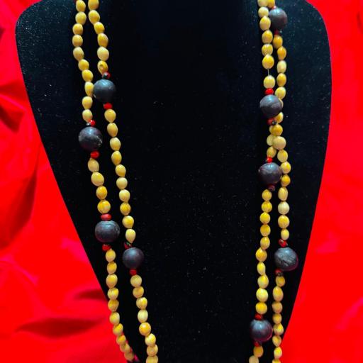 Collar Consagrado Santeria Semillas  - Collar semillas lagrimas del trabajo y semillas buena suerte 
