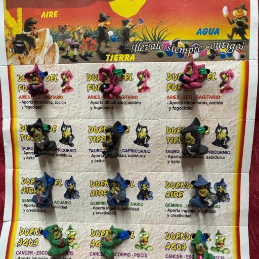 x 1 Amuleto Duendes Protectores - hecho a mano ( fuego, tierra, aire, fuego )