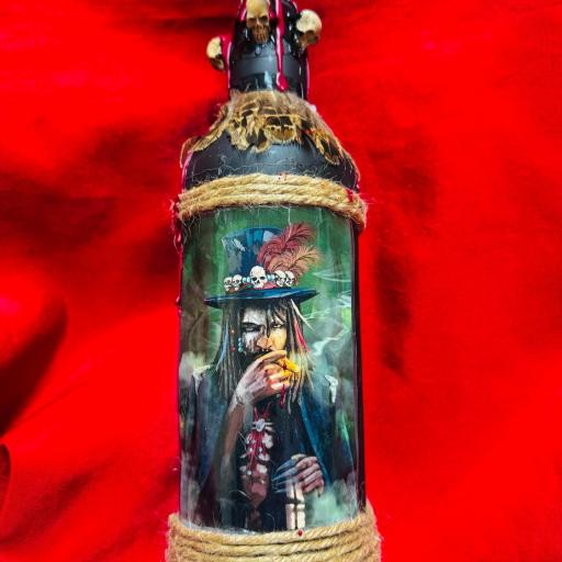 Amuleto Consagrado -  Botella Voodoo Loa  - Amuleto  - Barón Papa Legba [0]