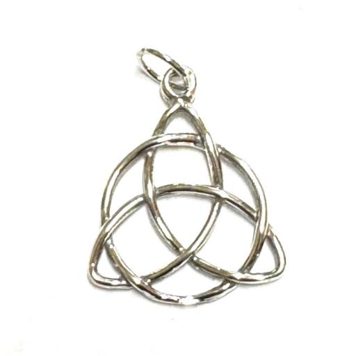Amuleto Colgante Triqueta 2.5  cm - Plata de Ley 925 - incluye cadena [0]
