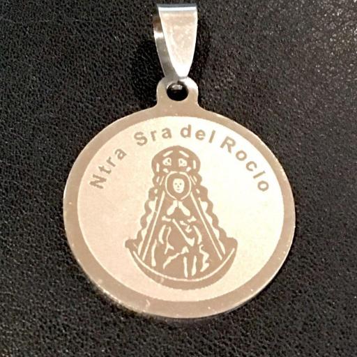 Medalla Virgen Del Rocio 3cm. Acero 