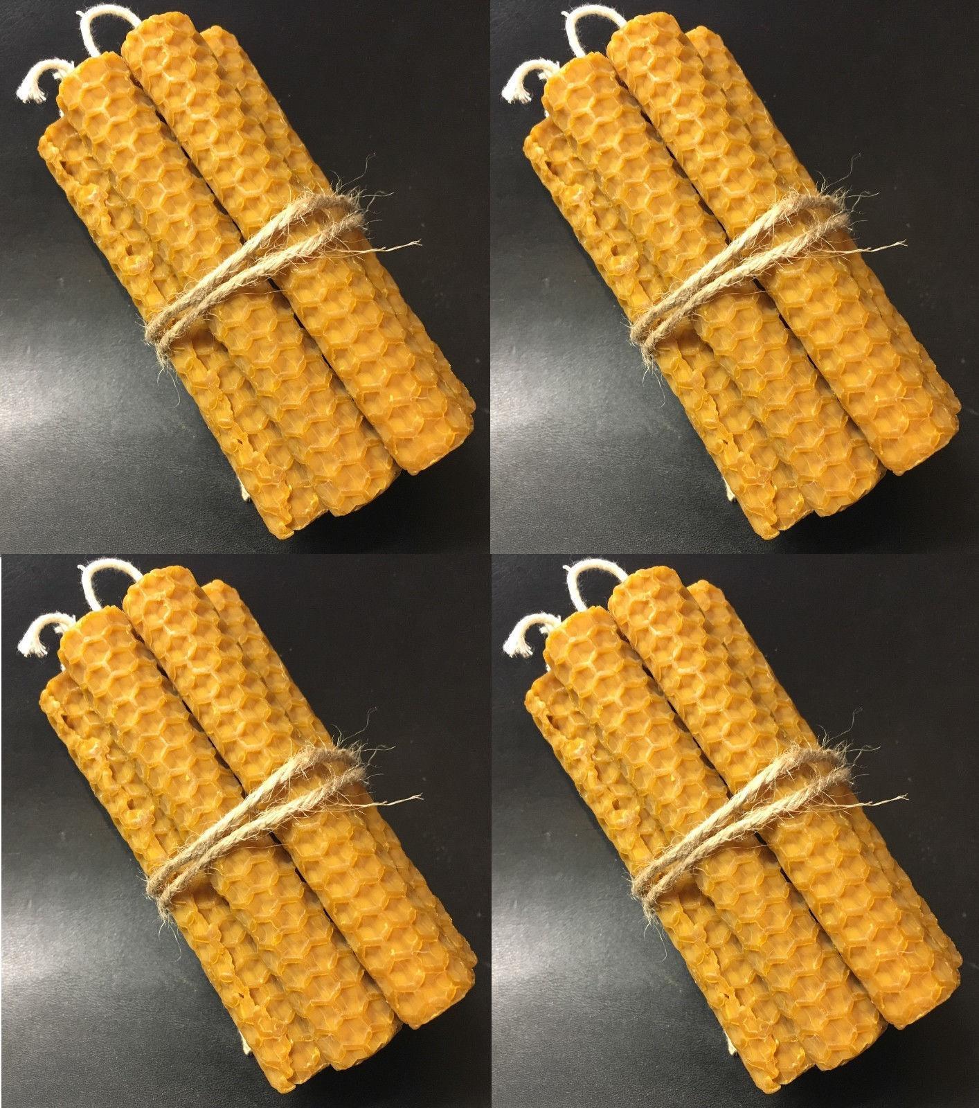 220 VELAS PANAL ABEJA 10cm X 3cm - CERA DE ABEJAS VIRGEN PURA 100% ( con abejita decorativa )