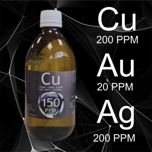 COBRE ORO Y PLATA COLOIDAL 200 PPM (FORMULA PRECIOSA "ANERGIA")