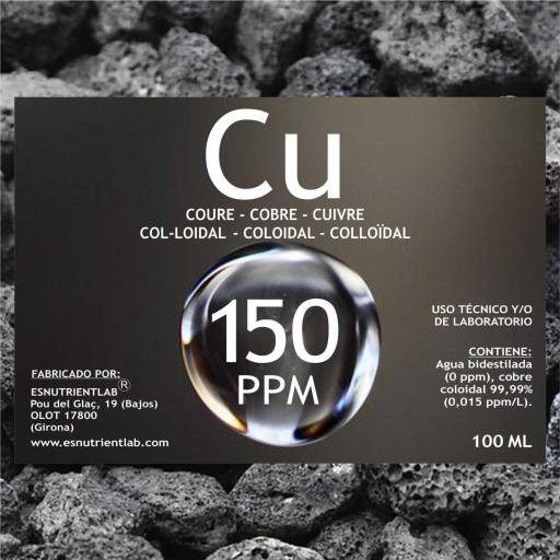 COBRE COLOIDAL 150 PPM. Con certificado de autenticidad. ESNUTRIENTLAB [1]