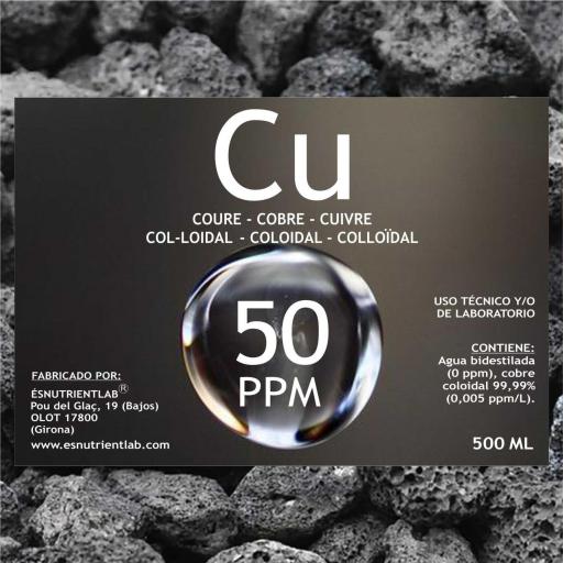 COBRE COLOIDAL 50 PPM. Con documento de autenticidad. ESNUTRIENTLAB [1]