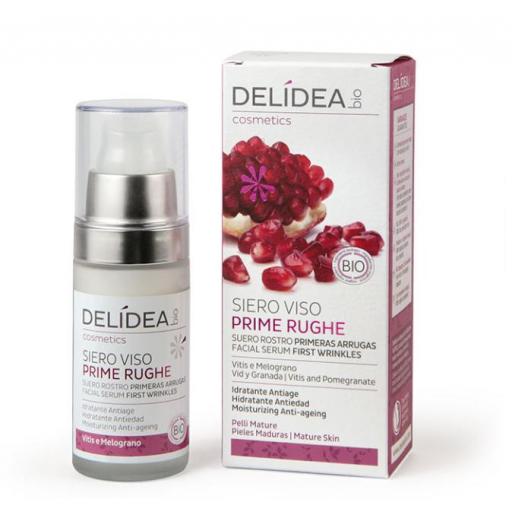 SERUM FACIAL PRIMERAS ARRUGAS 30 ml. VID Y GRANADA, DELIDEA BIO