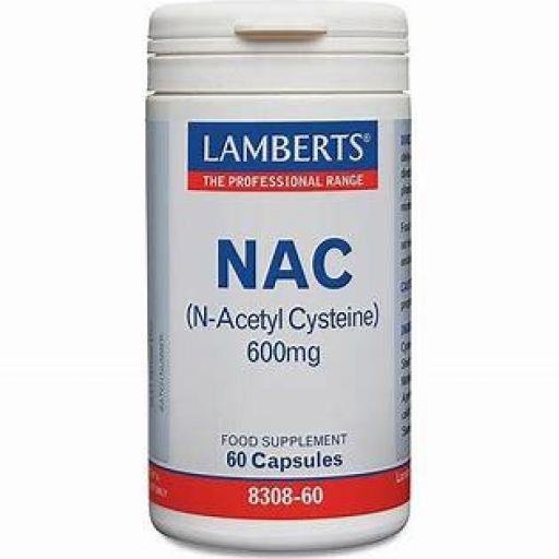 NAC (N-Acetil Cisteína) 600 MG, 60 COMPR. LAMBERTS