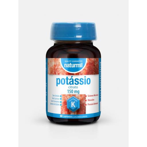CITRATO POTASIO 150 MG, 60 COMPR. NATURMIL