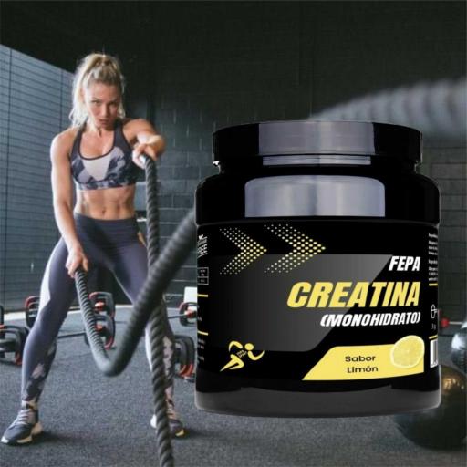 CREATINA MONOHIDRATO SABOR LIMÓN, 500 GR. FEPA