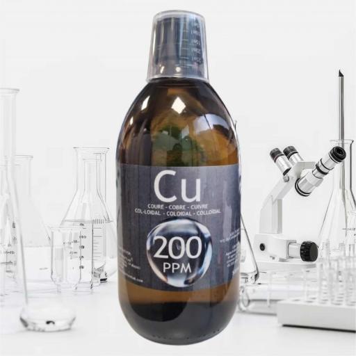 COBRE COLOIDAL 200 PPM. Con certificado de autenticidad. ESNUTRIENTLAB