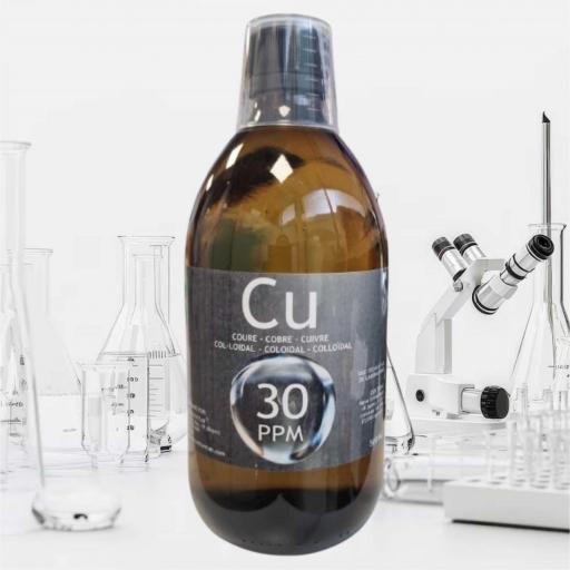 COBRE COLOIDAL 30 PPM. Con certificado de autenticidad. ESNUTRIENTLAB