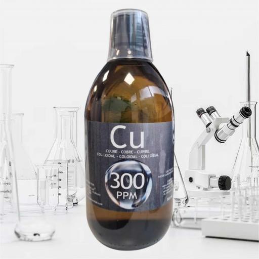 COBRE COLOIDAL 300 PPM. Con certificado de autenticidad. ESNUTRIENTLAB