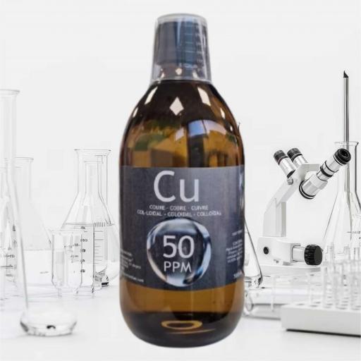 COBRE COLOIDAL 50 PPM. Con documento de autenticidad. ESNUTRIENTLAB