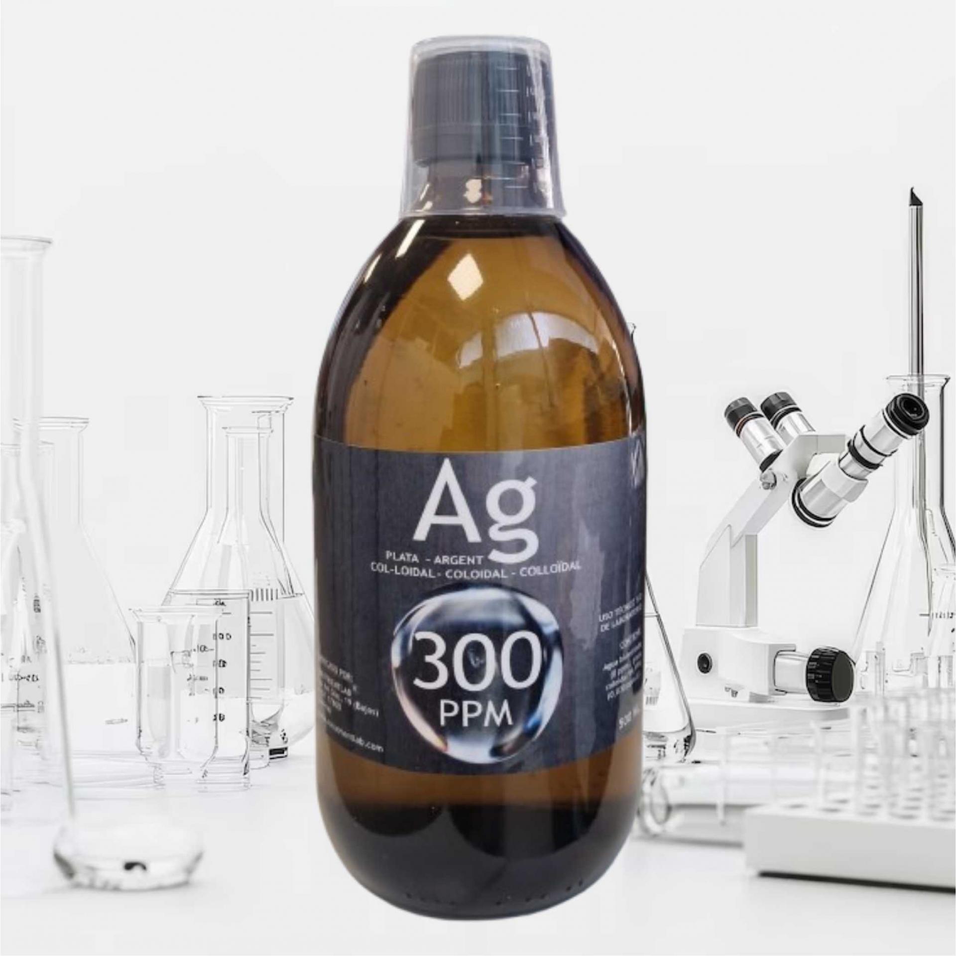 PLATA COLOIDAL 300 PPM. esnutrientlab