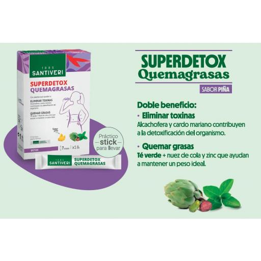 SUPERDETOX QUEMAGRASAS. 15 STICKS. SANTIVERI [1]