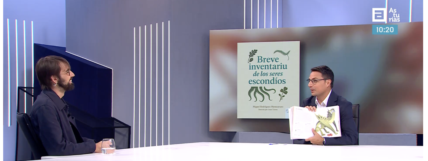 Miguel Rodríguez Monteavaro fala en TPA Noticias sobre "Breve inventariu de los seres escondíos"