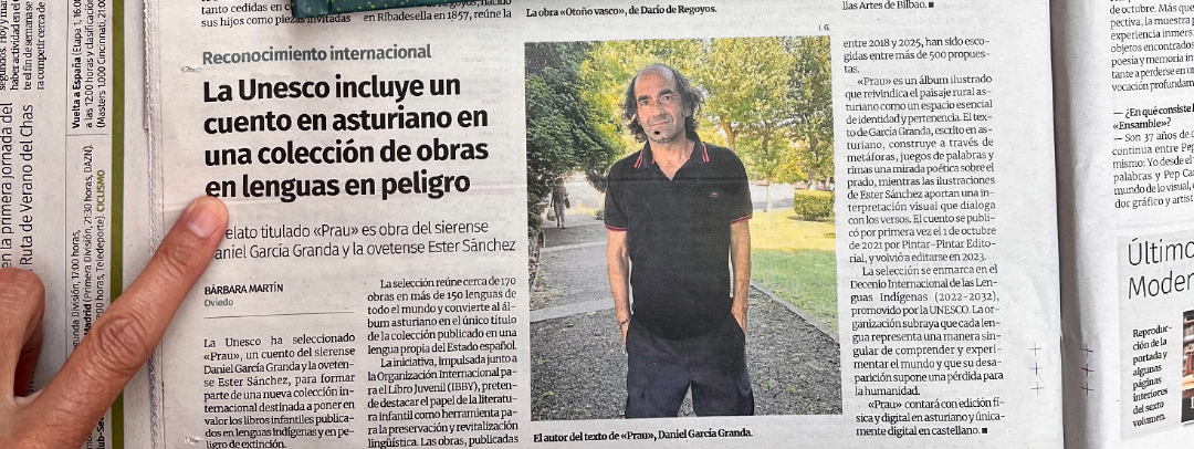 "Prau" y la Colección IBBY-UNESCO, también en la edición impresa de La Nueva España