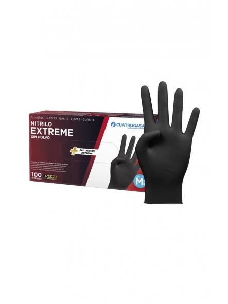 Guante nitrilo extreme negro 6gr. S