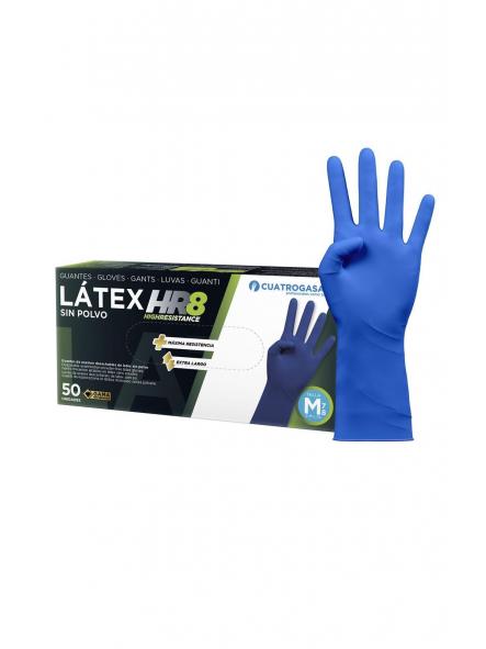 Guante latex sin polvo azul HR8 talla XL