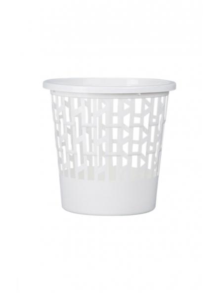 Cubo papelera rejilla blanca 12 litros. 28x28x27cm [0]