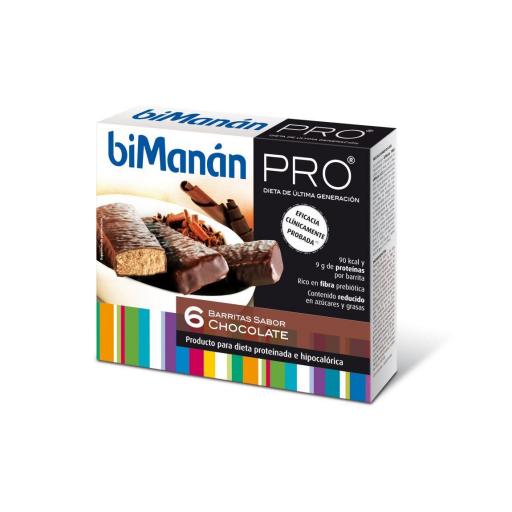Bimanan Pro Barritas de chocolate 6 unidades 