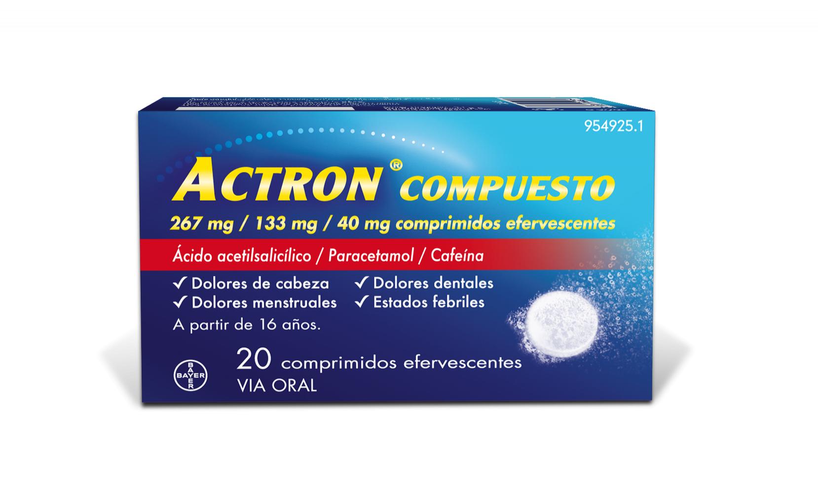 ACTRON COMPUESTO 20 COMPRIMIDOS EFERVESCENTES