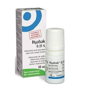 HYABAK Solución estéril hipotónica de hialuronato sódico 0,15% 10mL