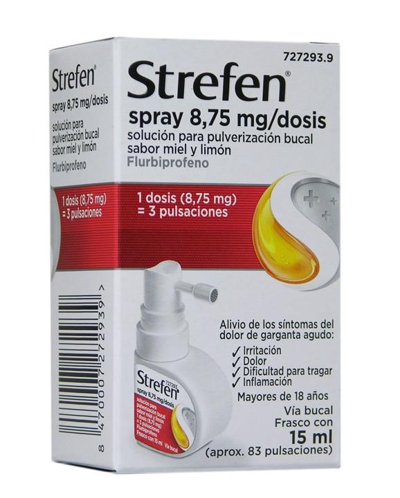 STREFEN SPRAY 8.75MG/DOSIS SOLUCIÓN PARA PULVERIZACIÓN BUCAL 15ML