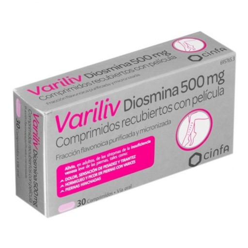 VARILIV DIOSMINA 500 MG COMPRIMIDOS