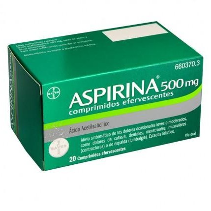 ASPIRINA 500 MG 20 COMPRIMIDOS EFERVESCENTES [0]
