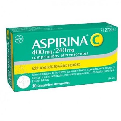 ASPIRINA C 400/240 MG 10 COMPRIMIDOS EFERVESCENTES [0]