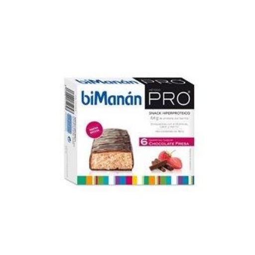 Bimanan Pro Barritas chocolate y fresa 6 unidades