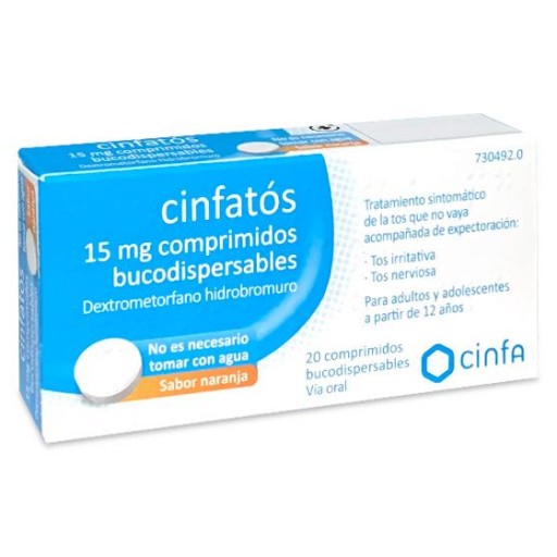 CINFATOS 15 MG 20 PASTILLAS BUCODISPERSABLES