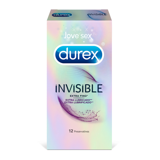 Preservativos Durex Invisible Extra Lubricado 12 unidades
