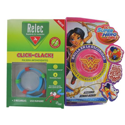 Relec Pulsera Antimosquitos Click-Clack Wonder Woman [0]